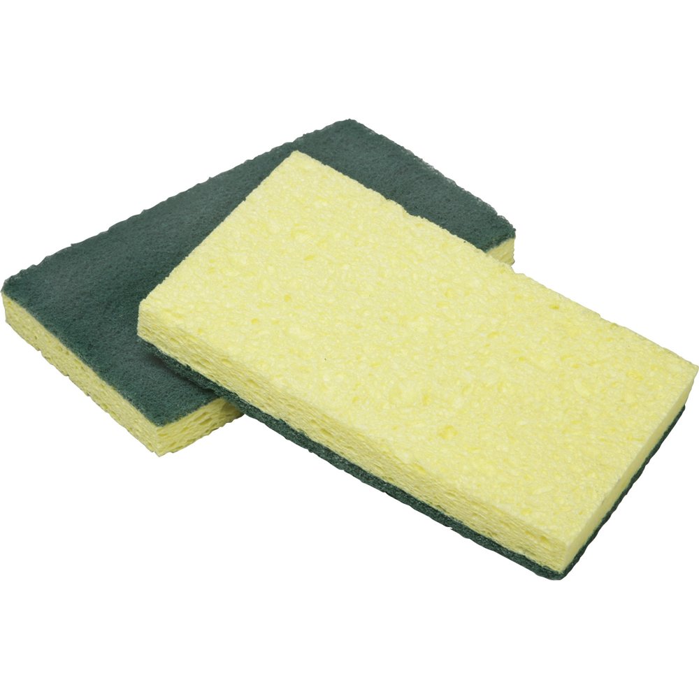 SKILCRAFT, NSN6634340, Combo Scrubber Sponge, 3 / Pack, Yellow
