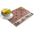 thumbnail image 2 of Placemats Set of 4 Washable,Rustic Country Star Red Lattice Placemat for Dining Table Decorations, Heat-Proof Table Mats for Kitchen Dinner Banquet Farmhouse Wooden Plank, 2 of 6