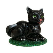 Alexander Taron 2.5” Paper Mache Small Black Cat Halloween Figurine