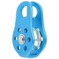 thumbnail image 2 of Single Pulley Fixed, Light Weight Quality Aviation Aluminum Small Rope Pulleys 20KN Climbing Pulley, Man For Woman Blue, 2 of 8