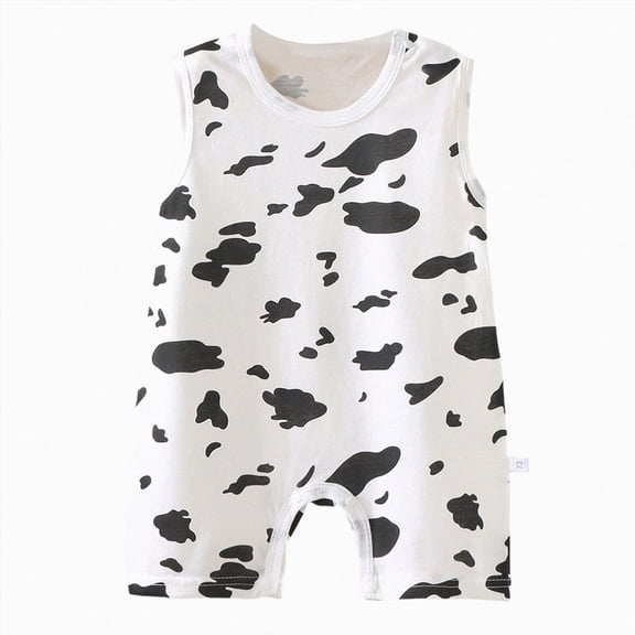 Duqingm Baby Infant Boys Girl Summer Short Jumpsuit Short Sleeve Print One Piece Romper Bodysuit Outfit Black,12-18 Months