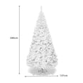 thumbnail image 3 of Costway Árbol de Navidad 2,4m Base Metálica PVC Abeto Artificial Blanco, 3 of 7