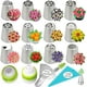 thumbnail image 1 of Juego de puntas para tuberías rusas, kit de suministros para decoración de pasteles, juego de puntas para glaseado de flores, 12 boquillas para glaseado, 2 acopladores, 2 puntas para hojas, 1 bolsa, 1 of 4