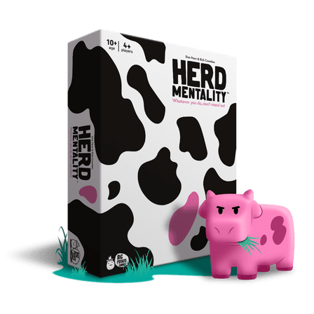 Big Potato Games Herd Mentality Udderly Funny Family Board Game Easy & Fun for Big Groups, 4-20 Players, Ages 10 