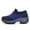 Dark Blue, variant on Women's Walking Shoes Sock Sneakers - Mesh Slip On Air Cushion Lady Girls Modern Jazz Dance Easy Gym Nurse Shoes Platform Loafers Dark Gray
