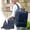 Blue#3049, variant on Large 17 Inch Travel Laptop Backpack Set with USB Port, Water-Resistant Cloth, Business Carry On Bag with Crossbody and Coin Purse, Black/Gray/Blue, 3 Piece
