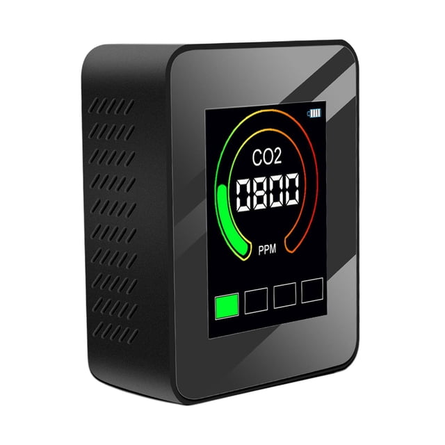 de CO2, analizador, probador, equipo, herramienta, alta precisión, pantalla Real Negro Cola Probador de gas digital