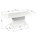 thumbnail image 3 of Geniqua Extendable Dining Table 4-8P Seat Kitchen Home Room Desk Furniture White Top, 3 of 8