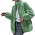 thumbnail image 4 of Sakmal Jackets Women Fleece Plus Size Sherpa Winter Coats Trendy Green Womens Jackets L, 4 of 4