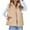Orange, variant on Women's Sleeveless Fleece Casual Vest Coat with Attached Hat for Winter Warmth Wear