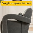 thumbnail image 6 of LoLado Cozy Teddy Fabric Upholstered Armchair, 360° Rotatable Modern Sturdy Lounge Chair with Curved Arms and Thick Cushioning for Living Room Bedroom, Dark Gray, 6 of 12
