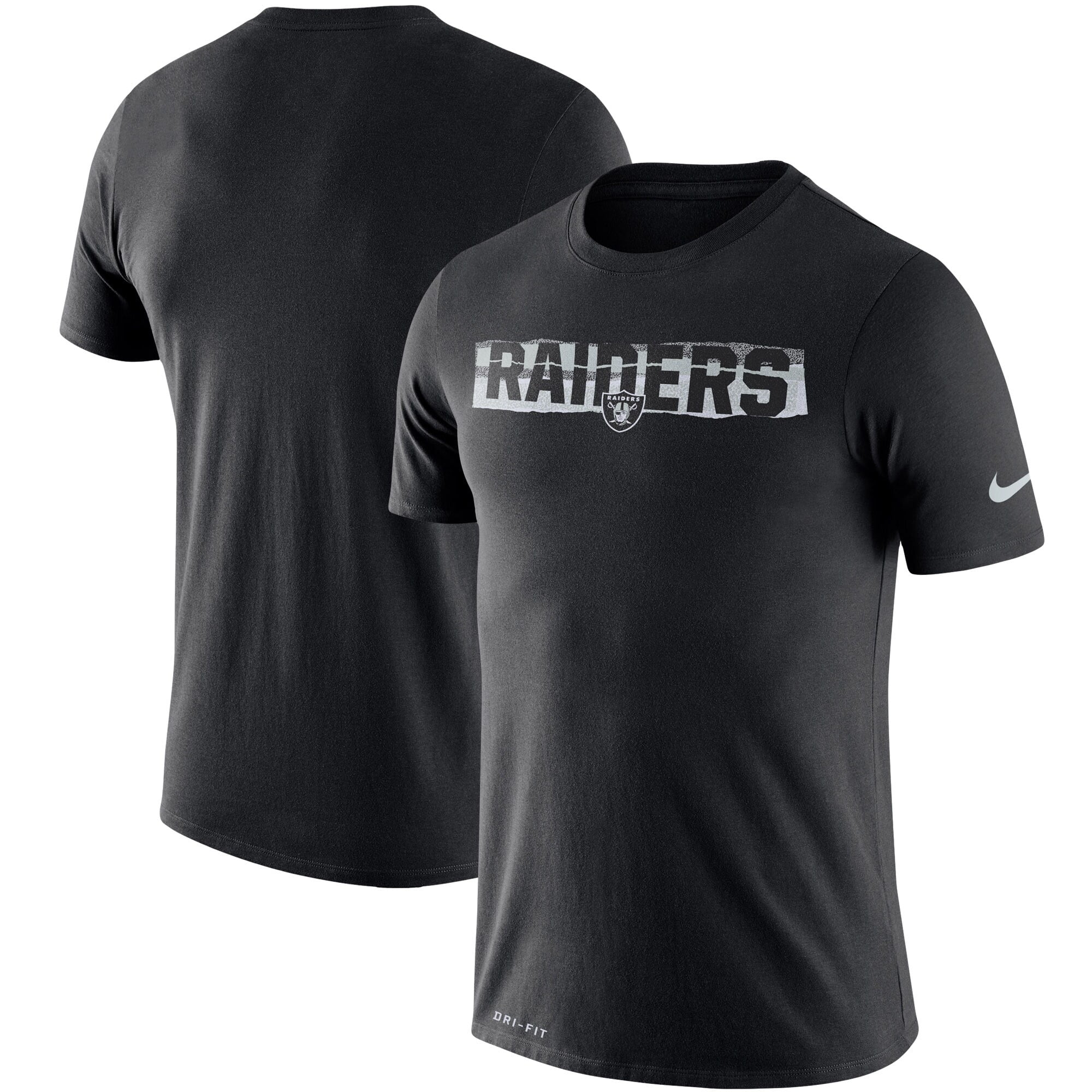 Las Vegas Raiders Nike Fan Gear Mezzo Tear Performance T-Shirt - Black ...