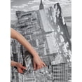 thumbnail image 3 of New York Reversible Bedspread Set, NYC over Manhattan from Top of Skyscrapers Urban Global Culture City Panorama, Pillow Shams & Comforter Microfiber Bedding Set, 3 Sizes, Grey, by Ambesonne, 3 of 4