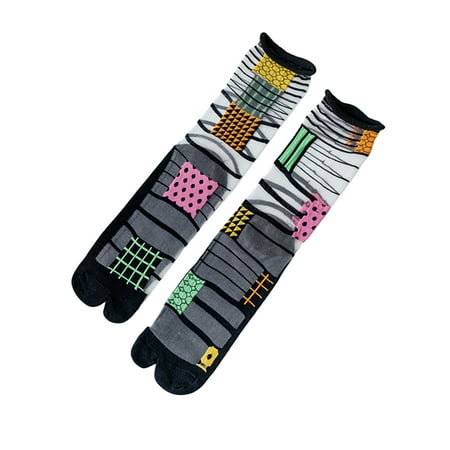 

Youweixiong Women Split-toe Socks Thin Transparent Socks See-Through Stockings Rolled Edge Mid-Tube Socks