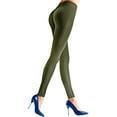 thumbnail image 2 of Womens Seamless High Waisted Stretch Long Workout Yoga Fitness Leggings Pants-Olive S/M, 2 of 5