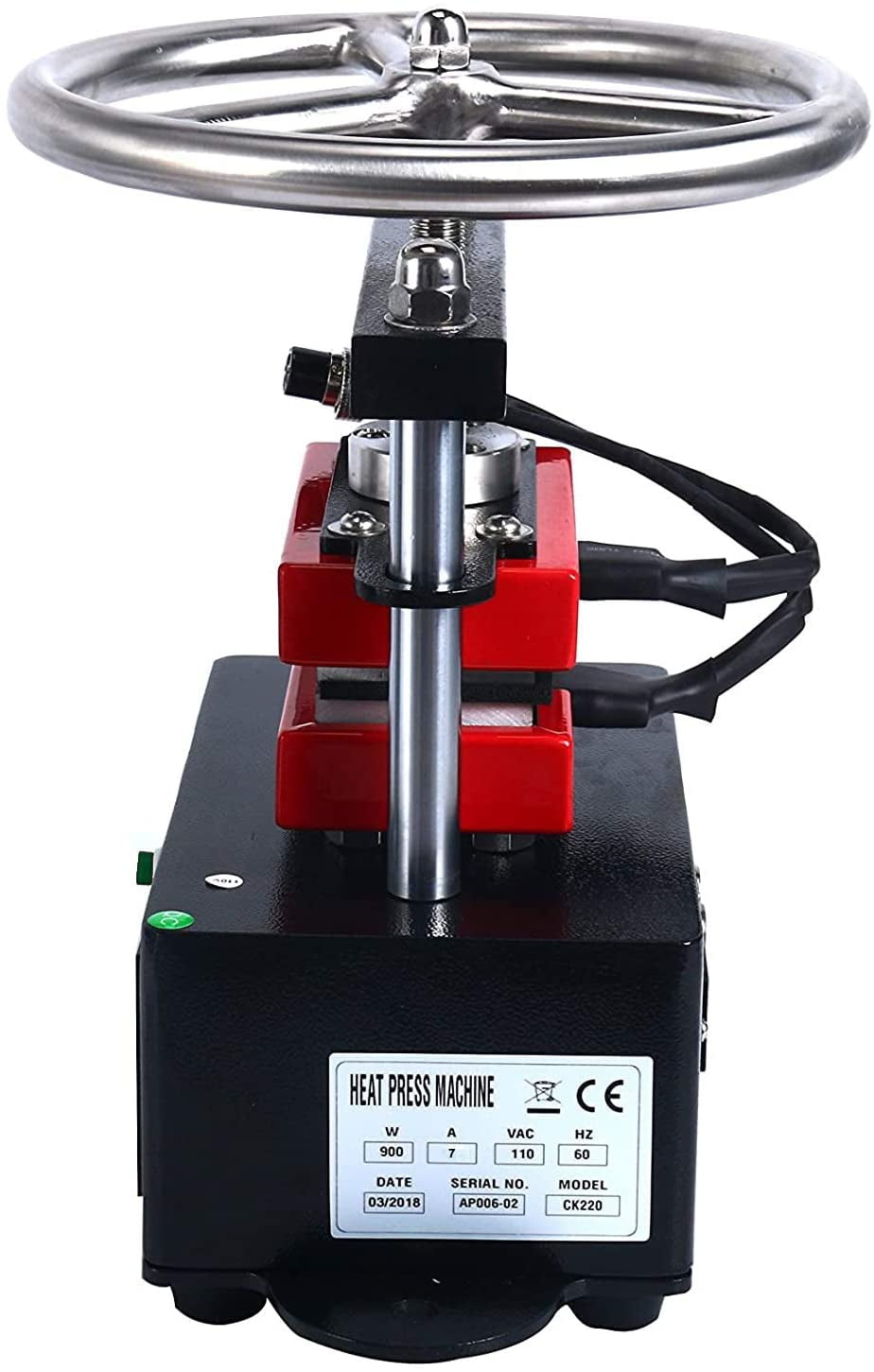 Hand Crank Rosin Press Machine Duel Heated Plates Heat Transfer 2.4"X4.7" 1000W 