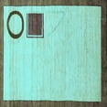 thumbnail image 1 of Ahgly Company Indoor Square Solid Light Blue Modern Area Rugs, 7' Square, 1 of 4