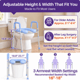 thumbnail image 2 of Kekoy Toilet Seat Riser for Seniors, Raised Toilet Seat with Handles, Fsa Hsa Eligible 400lb Elevated Toilet Risers, Tool-Free Assembly with Adjustable Height & Width, 2 of 9