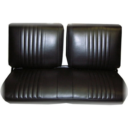 Front Bench Seat Upholstery - PUI 73XS10B 1973-1974 Nova Front Bench Seat Upholstery, Black