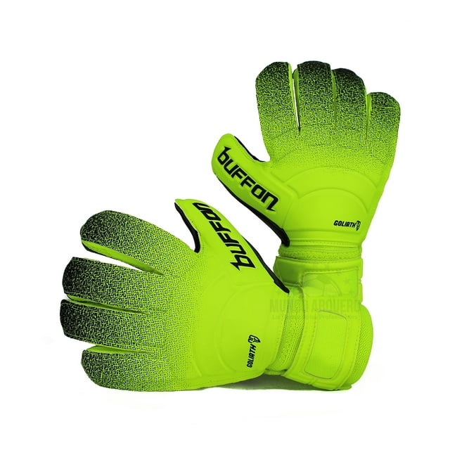 Guantes para Porteros de Futbol, color Amarillo Neón Talla 8 (Adulto)