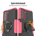 thumbnail image 6 of Nalacover Heavy Duty Bracket Case for Samsung Galaxy S21 FE, Dual-Layers Rugged PC Soft Silicone Shockproof Lens Protection Case with Rotated Ring Holder Kickstand Magnetic Non-Slip Cover,Rose, 6 of 14