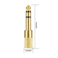thumbnail image 3 of Microphone Audio Convertisseur Tête Plaqué Or 2 Pcs 6.5 à 3.5mm, 3 of 9