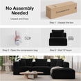 thumbnail image 4 of Novilla Modular Sectional Sofa, Modern Cloud Sectional Couch with Smarts Coil™ Support, Upholstered Boneless Couch for Living Room Apartments Bedroom, No Assembly Required (3 Seater), 4 of 11