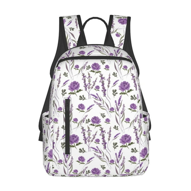 Easygdp Lavender Flowers para Easygdp Yak - Mochila Casual Ligera y Resistente para Viaje y Senderismo para Hombres y Mujeres