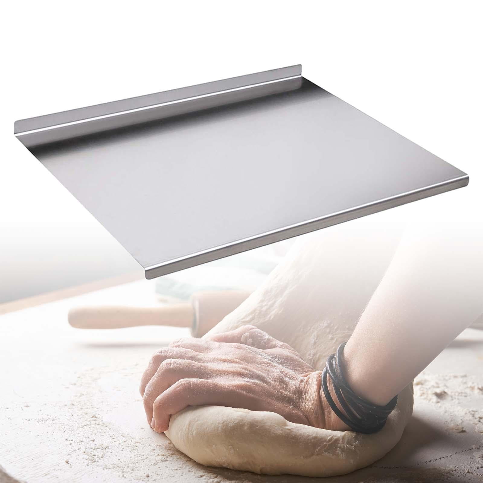 Tongina Stainless Steel Chopping Board Heavy Cutting Board Meat Vegetables Bread Cutting Mats Smooth Surface 1.5mm Thickness Nonstick 40cmx50cm