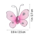 thumbnail image 3 of MasteelfCA 50pcs Simulation Wired Mesh DIY Wedding Craft Decoration Home Decoration (Pink), 3 of 7