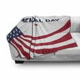 thumbnail image 2 of Memorial Day Soft Flannel Fleece Throw Blanket, Happy National Holidays Patriotic Designed American Flag, Cozy Plush for Indoor and Outdoor Use, 60" x 80", Night Blue Vermilion, by Ambesonne, 2 of 5