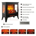 thumbnail image 5 of CKEASEAN 21''H Electric Fireplace Heater, 1400W Freestanding Fireplace Stove with Realistic Flame Effect & Overheat Protection, Remote Control, Adjustable Temperature, for Indoor Bedroom/Dorm/Office, 5 of 15