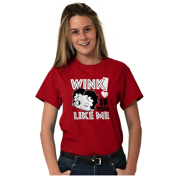 Betty Boop Wink if You Life Me Women's Graphic T Shirt Tees Brisco Brands S