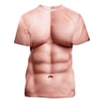 thumbnail image 6 of ZCFZJW Muscle Tee Shirts for Men,Fake Abs T Shirt Big and Tall Regular Fit Funny Short Sleeve 3D Graphic Tees Casual Slim Fit Summer Tops Khaki#05 S, 6 of 6