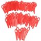 thumbnail image 2 of 100 cuchillas de corte de plástico para cortacésped de 83 mm, cortador de césped, herramienta de jardinería de repuesto (100 unidades, rojo) kaili Sencillez, 2 of 5