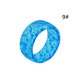 thumbnail image 5 of Qarigey Anillo unisex que brilla en la oscuridad Anillo de acrílico Luminoso Noche que brilla intensamente Joyería de mano Regalo de vacaciones, azul y azul talla 9 5piezas Qarigey CBP152053, 5 of 6