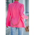 thumbnail image 1 of ABPHQTO Blazer rosa de mujer con cuello de solapa y cadena en la espalda, 1 of 5