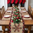 thumbnail image 5 of Christmas Placemats Set of 4, Red Buffalo Plaid Snowflake Place Mats Checkered Placemat Table Decoration for Kitchen Table Dinner Xmas Holiday Party Home Decor Indoor Outdoor 13x19 Inch, 5 of 9