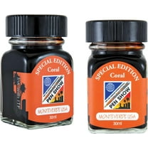 Monteverde 60ml Ink, Coral Ink (G309LA) Fountain Pen Ink, LA Pen Show 2019 - Special Edition (30ml Each Ink Bottle, 2 Pack)
