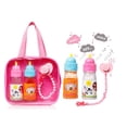 thumbnail image 1 of My Sweet Baby Disappearing Doll Feeding Set® | Talking Magic Bottles with Squeaking Tips. Sips and Giggles - Include 2 Doll Bottles with Disappearing Milk and Juice - 1 Pacifier W/Sound and CLIP, 1 of 5