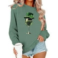 thumbnail image 6 of Womens St Patricks Day Sweatshirts Shamrock Clover Print Shirts Casual Irish Leaf Long Sleeve Pullover Tops, 6 of 6