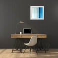thumbnail image 3 of Atelier B Art Studio 20x20 White Modern Wood Framed Museum Art Print Titled - BLUE STRIPES, 3 of 4