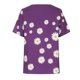 thumbnail image 3 of Blusa informal de cuello redondo para mujer, blusa suelta con estampado de manga corta Pompotops  hfajkhk130100, 3 of 6