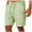 Green, variant on AOOCHASLIY Shorts Men Clothes Fashion Men Cotton Linen Casual Pants Buttons Lacing Waist Pockets Short Pants
