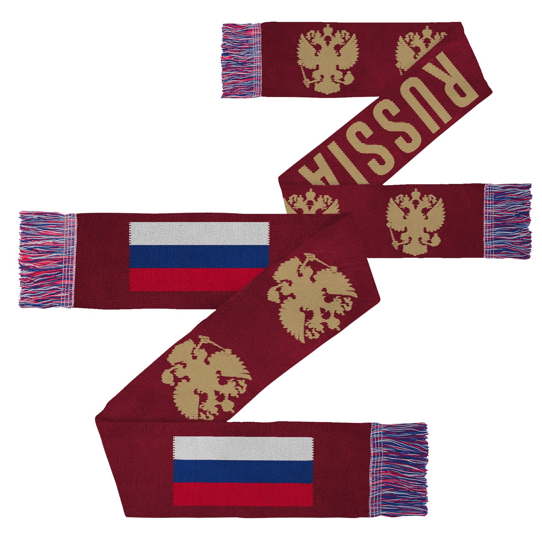 Outerstuff International Soccer Men's Russia 3 Flag Scarf - Walmart.com