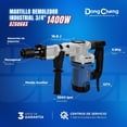 thumbnail image 3 of Martillo Demoledor DongCheng HEX 1400W + Rotomartillo 710W Azul Estandar, 3 of 10