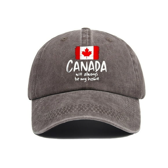 Canada Flag Work Hats for Men Women'S Hats Embroidered Maple Leaf Unisex Baseball Hats