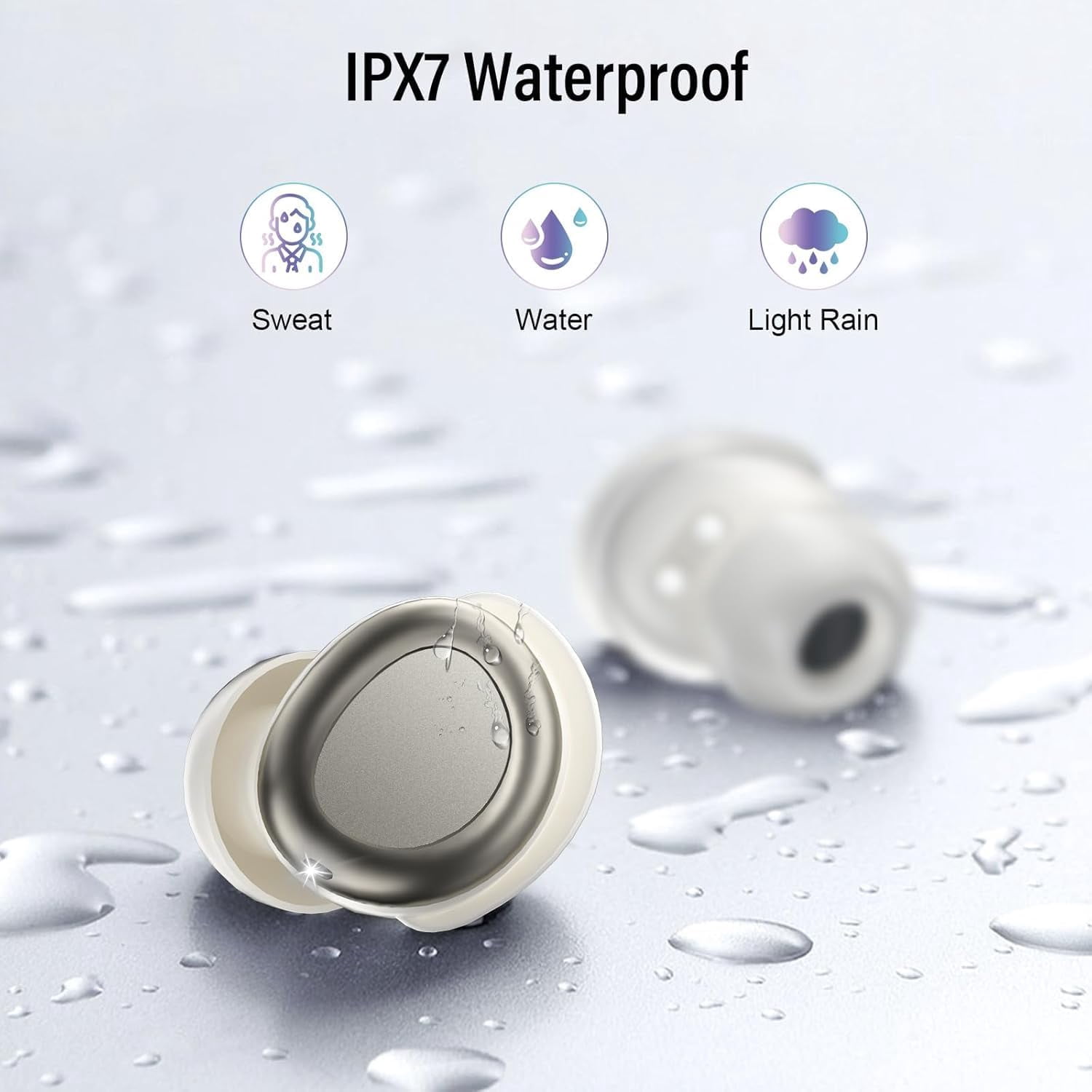 Sleep Earbuds, Noise Cancelling Wireless Ear buds for Side Sleepers, Bluetooth 5.4 in Ear Light-Weight Mini Headphones, 47H Playtime Clear Calls Earphones for Sleeping, Exercising, Working, Hiking