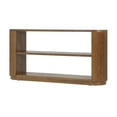 thumbnail image 5 of EUROCO 58" Modern Console Table, 3-Tier Sofa Table Behind Couch Accent Tables with Open Shelf & Elegant Wood Grain,Hallway Table for Living Room,Brown, 5 of 8