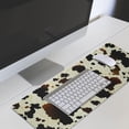 thumbnail image 3 of Cow Print Mouse Pad XL, Cow Extended Large Gaming Mouse Pad for Desk, Brown Black Cow Skin Mouse Pad, Cute Cow Print Mousepad, Long Big Mouse Mat, Cow Gifts Decor Stuff Accessories, 31.5 X 11.8 Inch, 3 of 7